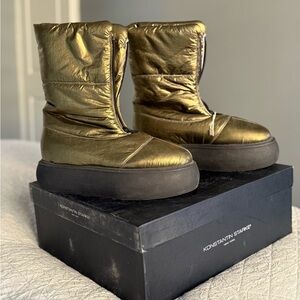 Gold Ankle Boots Constantine starke designer size 39